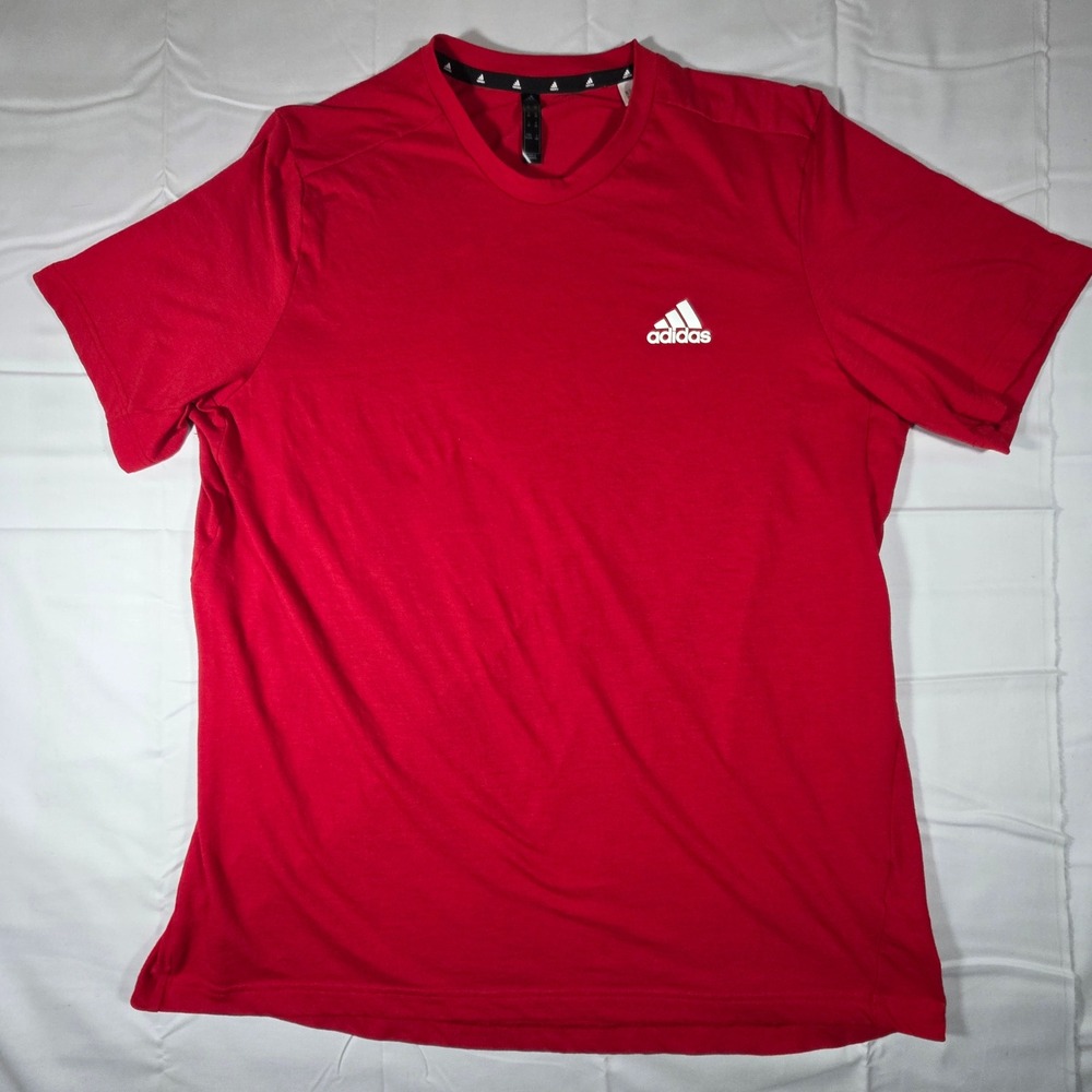 Adidas Aeroready Primegreen Red Short Sleeve T-Shirt Mens 2XL